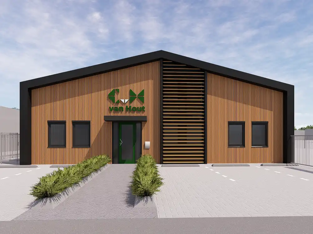 Impressie nieuwe gevel Impressie pand Van Hout